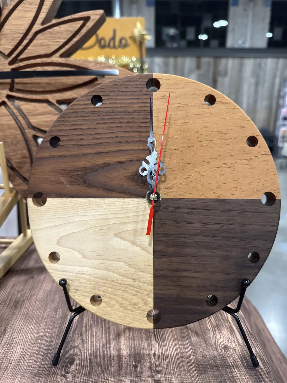 Round Clock handmade by Wood Dust Creations